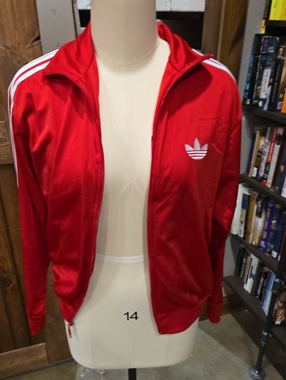 Adidas Vintage Firebird Track Jacket with White Trefoil and Shoulder Stripes